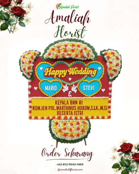 Papan Bunga Pernikahan Payung